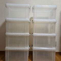 アイリスオーヤマ　バックルコンテナBL-21Rクリア　８個まとめての画像
