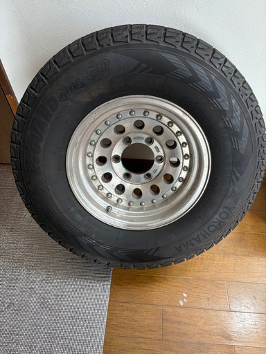 受渡し完了しました、有難う御座います、！ バリ山!スタッドレス!ランクル70に着用ice GUARDアルミ付き4本セット