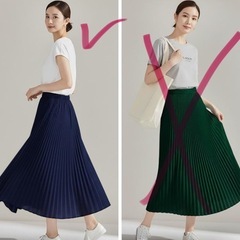 プリーツスカート マキシスカート ロングスカート　２着セットの画像