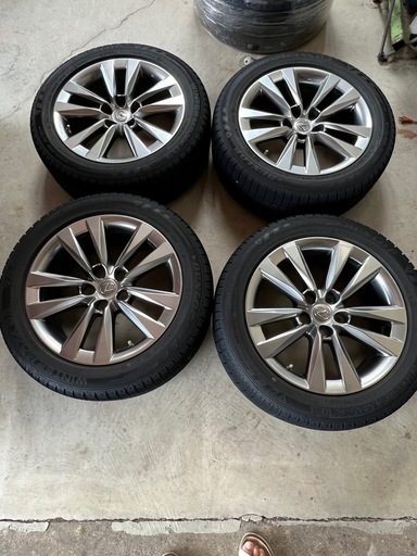 ご成約！レクサス LS460 LS600h 純正後期ホイール 18×7.5J +32 PCD120 ダンロップ ウィンターマックス 03 235/50R18 4本