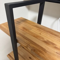 ラック オープンシェルフ 収納 ディスプレイ ナチュラル 3段 (120 x 27 x 103 cm)の画像