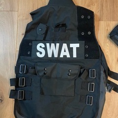 SWAT コスプレ ハロウィン　タクティカルベスト 黒
の画像