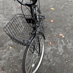 【引取先決定】自転車(黒)バスケット付きの画像