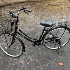 【引取先決定】自転車(黒)バスケット付きの画像