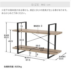 [幅100/2段] シェルフ 見せる収納 ディスプレイラック スチール 木製 リビング収納  LOWYAの画像