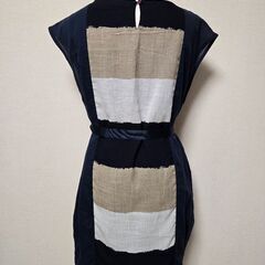 上品 Weaver ヴィーバー ノースリーブ ワンピース ウエストりぼん 婦人の画像
