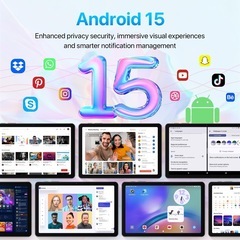 Android 15 Gemini AI タブレット　タブレット 10インチ Wi-Fiモデル WideVine L1 対応18GB+128GB+2TB拡張 5000mAh Type-C充電 デュアルバンドWiFi アンドロイド Kids Space/Gemini AI/GPS 技適認証済 OYEFIT T10 Tab グレーの画像