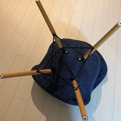 デザインチェア おしゃれ シェルチェア 木脚 チェア ファブリック の画像