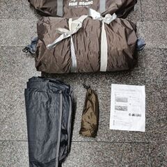 ほぼ新品 TCコットン ワンポールテント ベルテント 4～5人用 薪ストーブ対応 グランドシート付きの画像
