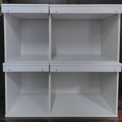 【中古】☆棚☆フラップ扉☆本棚☆マガジンラック☆ホワイトの画像