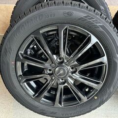 155/65R14 14インチ MILLOUSアルミホイール＆スタッドレスタイヤ 4本セット スズキ スペーシアカスタム等に装着可能の画像