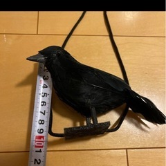カラス　リアル　ハロウィン　コスプレ　鳥雑貨　インテリア　オブジェ　ガーデニングの画像