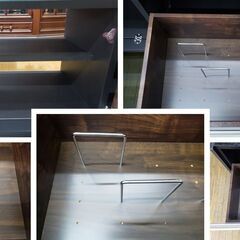 J22　美品　大川家具　ガラス天板　テレビ台の画像