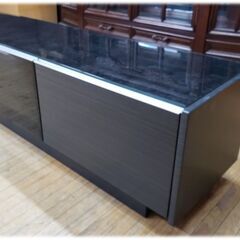 J22　美品　大川家具　ガラス天板　テレビ台の画像