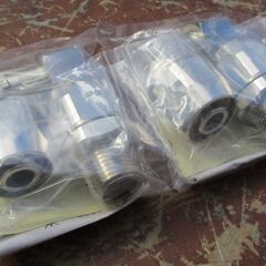 ☆ サンコー 13mm 新L型ユニオン金具セット 現地加工型強化ガスホース用接続金具 2個セット◆機器(TUねじ)とホースを接続する継手の画像