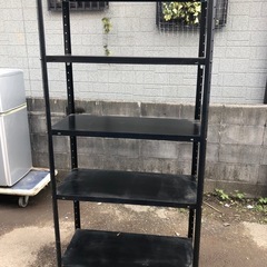 スチールラック 軽量スチール棚 ブラック 90cm×40cm×高さ180cmの画像