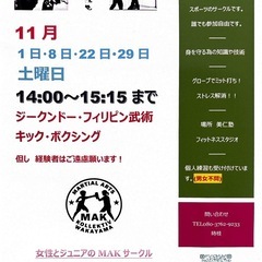 女性とジュニアの初心者向けの格闘技を学ぶスポーツサークルです。の画像