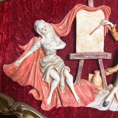 ヴィンテージ　イタリア製3D立体 レリーフ 壁掛け　壁飾の画像