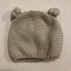 ベビー用クマ耳つき帽子の画像