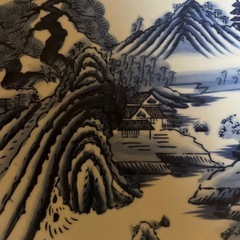 山水画大皿有田焼の画像