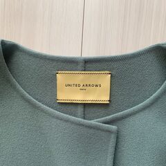 【美品】UNITED ARROWS ウールコート　ノーカラーコートの画像