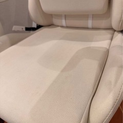 westeria アイボリー ゲーミングチェア ファブリック オットマン付の画像