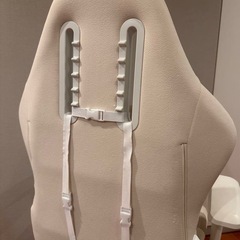 westeria アイボリー ゲーミングチェア ファブリック オットマン付の画像