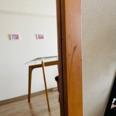 鏡　姿見　スタンドミラー　木製フレーム　の画像