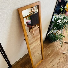 鏡　姿見　スタンドミラー　木製フレーム　の画像