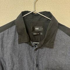 HARE 長袖シャツ グレー×黒の画像