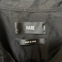 HARE 長袖シャツ グレー×黒の画像