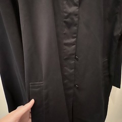 無印良品/木の実から作ったカポック混ステンカラーコートMブラックの画像