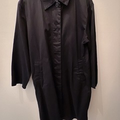 無印良品/木の実から作ったカポック混ステンカラーコートMブラックの画像