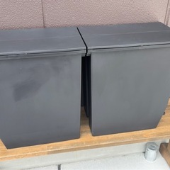 ペダル式ダストボックス(両開き)  ブラック　45L 2個セットの画像