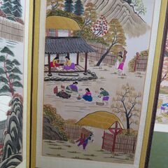 希少！韓国刺繍屏風８面　良品　の画像