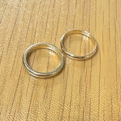 K18 指輪 2本 5.3g 刻印あり 18金 リングの画像