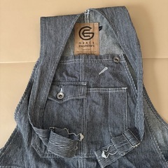 GRACE INDUSTRIES ストライプオーバーオールの画像