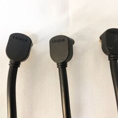 HDMI 延長ケーブル 3本セット SAJ オス-メス (下Ｌ 0.15m) ショート ハイスピード HDMI タイプA ケーブル 金メッキ端子 ９０°Ｌ型の画像
