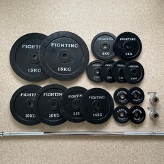 ファイティングロード バーベル100kg　ラックセットの画像