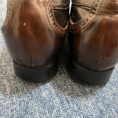 (訳アリ）41ｃｍ　色 黒、ブラック　男性用シューズの画像