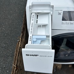 SHARP 10/6kg ドラム洗濯乾燥機 右開　2022年の画像