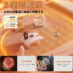 セラミックヒーター 2段階調節/空気清浄機能付の画像