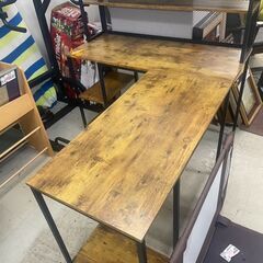 リサイクルショップどりーむ荒田店　No4941 L字型PCデスク　オシャレ♪　アイアンフレームで頑丈♪　の画像