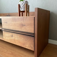 テレビボード　府中家具　天然木　アンティークの画像