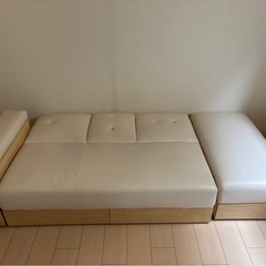 ソファベッド　オットマン　収納付
の画像