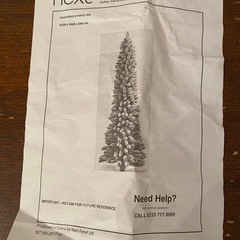 クリスマスツリー　イギリス　ネクスト　スリム　雪仕様　約180cmの画像