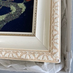 貴石画　紅梅　メノー　俊若作 額縁サイズ　約21.5×17cm  の画像