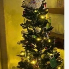 180cm 電飾　オーナメントつき　クリスマスツリー　ライトの画像
