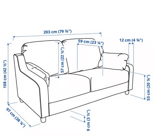 ソファ 3人掛け IKEA VINLIDEN
