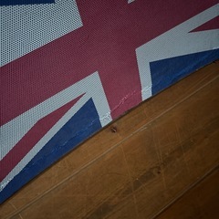 ローバーミニ　リアウィンドウシート ユニオンジャックイギリス国旗カラーの画像